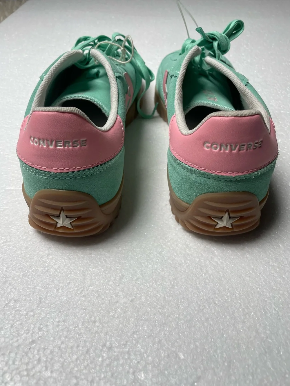 Converse Mint Green and Pink Low-Top Sneakers - Picture 3 of 9